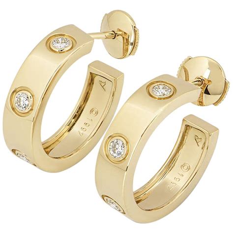 cartier nail earrings dupe|cartier style hoop earrings.